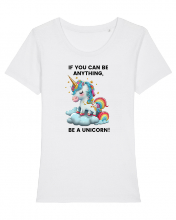 Unicorn dragut mesaj If you can be anything, be a unicorn, design 1 White