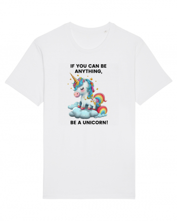 Unicorn dragut mesaj If you can be anything, be a unicorn, design 1 White