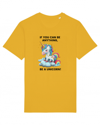 Unicorn dragut mesaj If you can be anything, be a unicorn, design 1 Spectra Yellow
