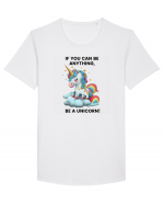 Unicorn dragut mesaj If you can be anything, be a unicorn, design 1 Tricou mânecă scurtă guler larg Bărbat Skater