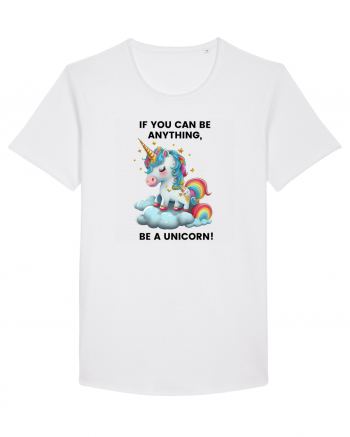 Unicorn dragut mesaj If you can be anything, be a unicorn, design 1 White