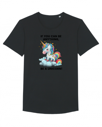 Unicorn dragut mesaj If you can be anything, be a unicorn, design 1 Black