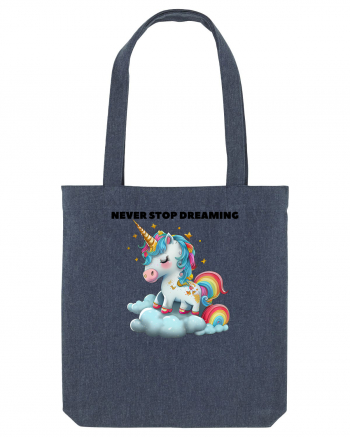 Unicorn dragut mesaj Never stop dreaming, design 1 Midnight Blue