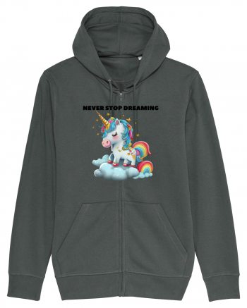 Unicorn dragut mesaj Never stop dreaming, design 1 Anthracite