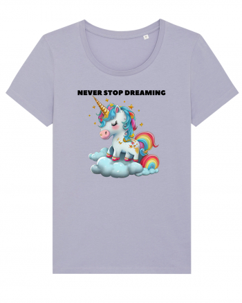 Unicorn dragut mesaj Never stop dreaming, design 1 Lavender