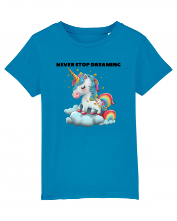 Unicorn dragut mesaj Never stop dreaming, design 1 Azur