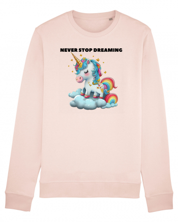 Unicorn dragut mesaj Never stop dreaming, design 1 Candy Pink