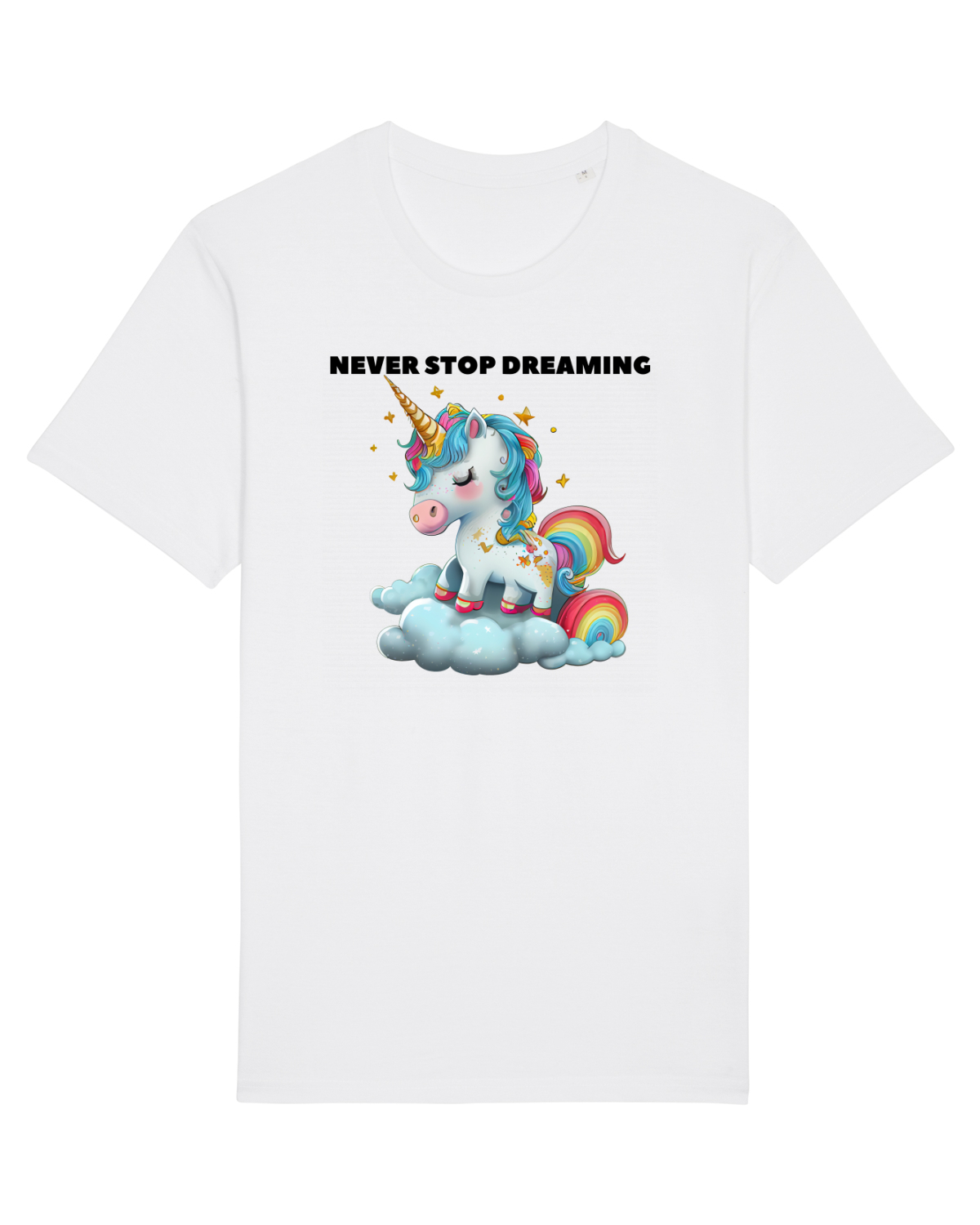 Tricou mânecă scurtă Unisex Rocker White