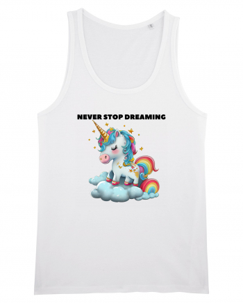 Unicorn dragut mesaj Never stop dreaming, design 1 White