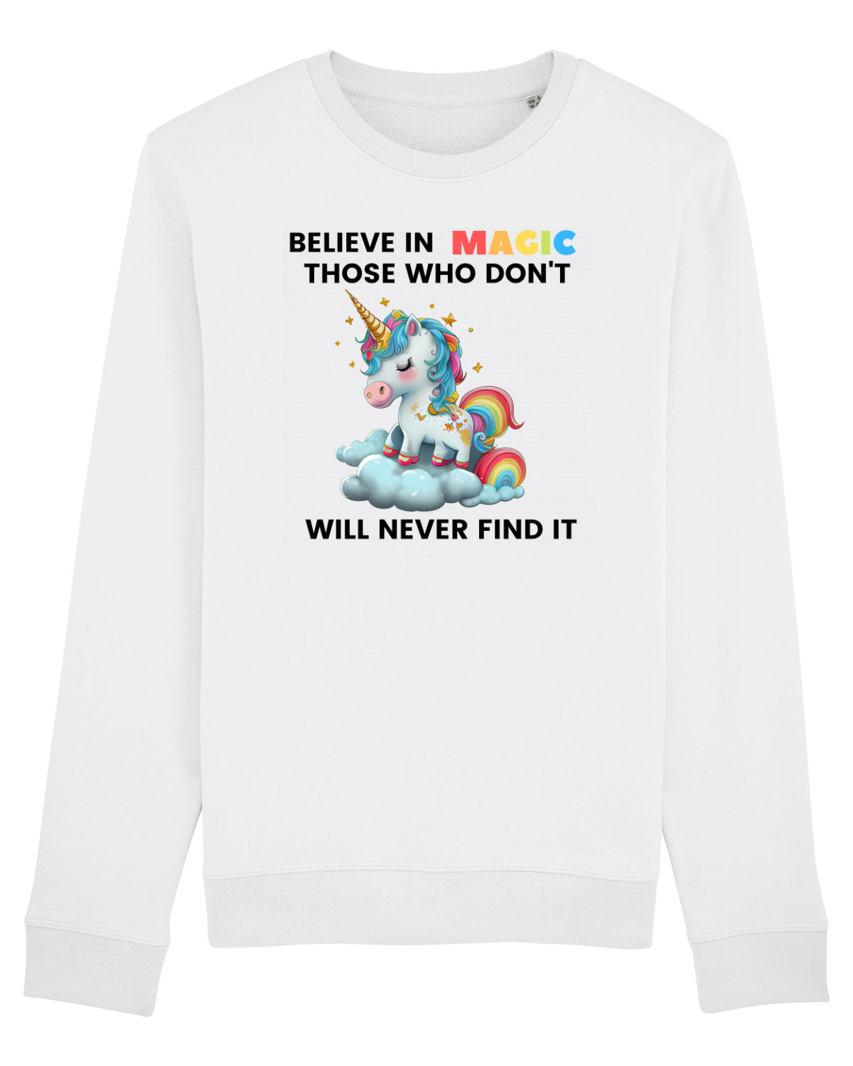 Bluză mânecă lungă Unisex Rise White