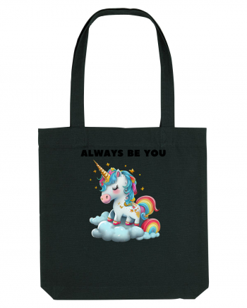 Unicorn mesaj ALWAYS BE YOU, design 1 Black