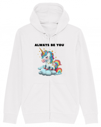 Unicorn mesaj ALWAYS BE YOU, design 1 White