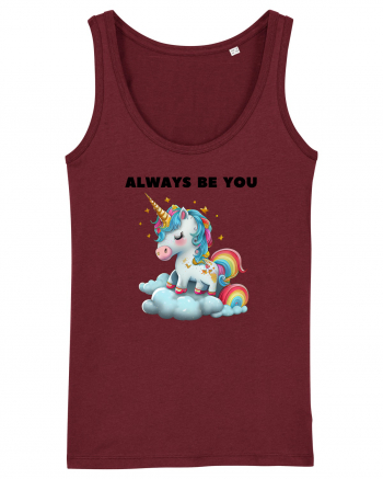Unicorn mesaj ALWAYS BE YOU, design 1 Burgundy