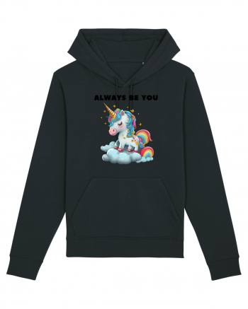 Unicorn mesaj ALWAYS BE YOU, design 1 Black