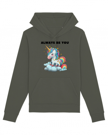 Unicorn mesaj ALWAYS BE YOU, design 1 Khaki