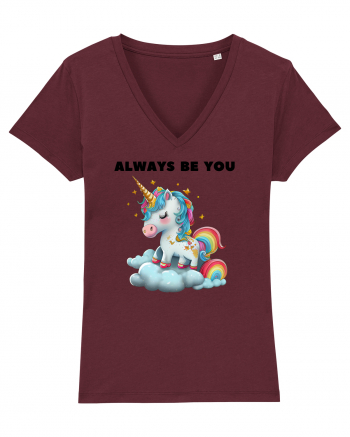 Unicorn mesaj ALWAYS BE YOU, design 1 Burgundy