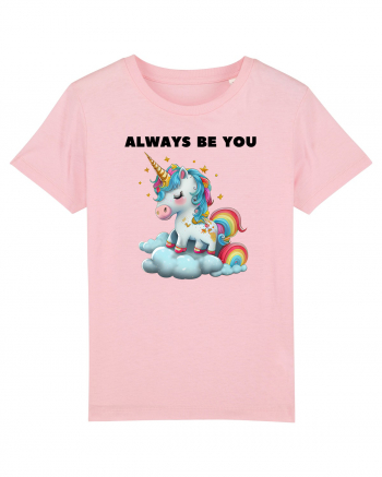 Unicorn mesaj ALWAYS BE YOU, design 1 Cotton Pink