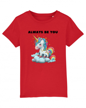 Unicorn mesaj ALWAYS BE YOU, design 1 Red