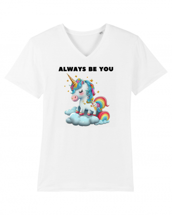 Unicorn mesaj ALWAYS BE YOU, design 1 White