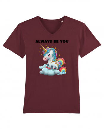 Unicorn mesaj ALWAYS BE YOU, design 1 Burgundy