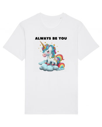 Unicorn mesaj ALWAYS BE YOU, design 1 White
