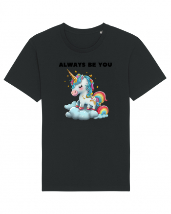 Unicorn mesaj ALWAYS BE YOU, design 1 Black