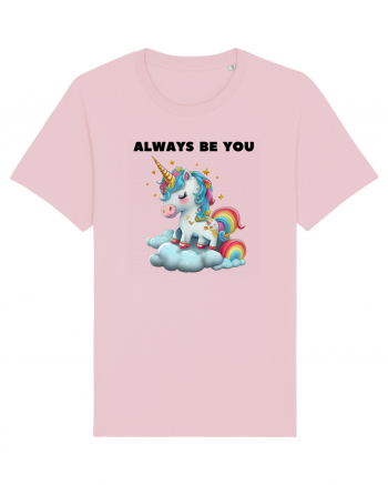 Unicorn mesaj ALWAYS BE YOU, design 1 Cotton Pink