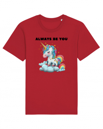 Unicorn mesaj ALWAYS BE YOU, design 1 Red