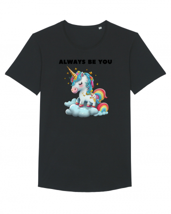 Unicorn mesaj ALWAYS BE YOU, design 1 Black