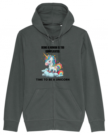 Unicorn Being a human is too complicated. Time to be a unicorn, design 1 Anthracite