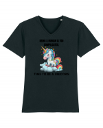 Unicorn Being a human is too complicated. Time to be a unicorn, design 1 Tricou mânecă scurtă guler V Bărbat Presenter