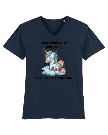 Unicorn Being a human is too complicated. Time to be a unicorn, design 1 French Navy