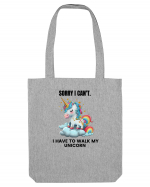 Unicorn Sorry I Can't, I Have to Walk My Unicorn, design 1 Sacoșă textilă