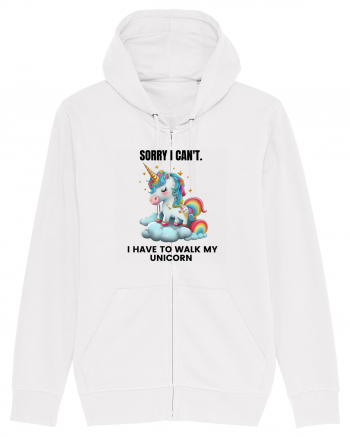 Unicorn Sorry I Can't, I Have to Walk My Unicorn, design 1 White