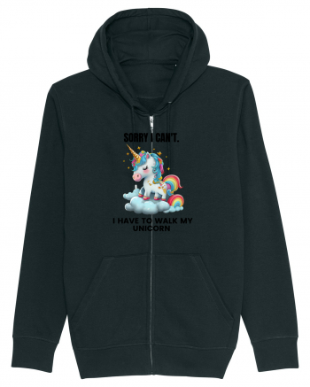 Unicorn Sorry I Can't, I Have to Walk My Unicorn, design 1 Black