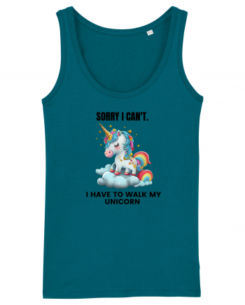 Unicorn Sorry I Can't, I Have to Walk My Unicorn, design 1 Ocean Depth