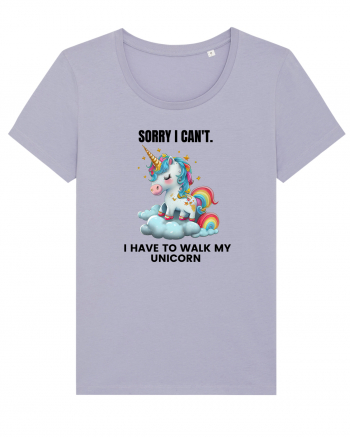 Unicorn Sorry I Can't, I Have to Walk My Unicorn, design 1 Lavender