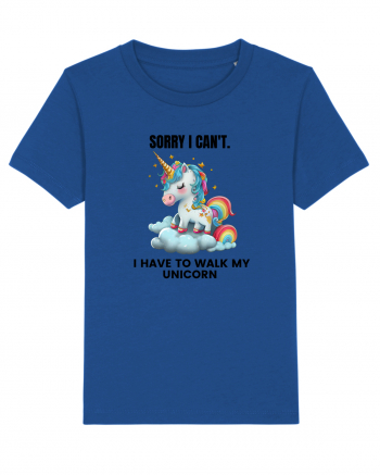 Unicorn Sorry I Can't, I Have to Walk My Unicorn, design 1 Majorelle Blue