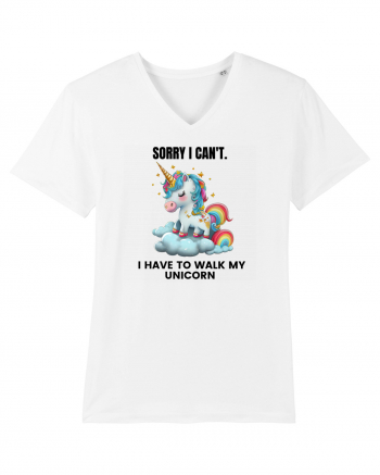 Unicorn Sorry I Can't, I Have to Walk My Unicorn, design 1 White