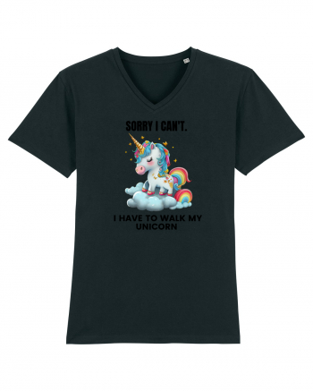 Unicorn Sorry I Can't, I Have to Walk My Unicorn, design 1 Black