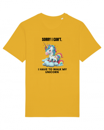 Unicorn Sorry I Can't, I Have to Walk My Unicorn, design 1 Spectra Yellow