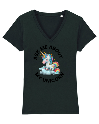 Unicorn Ask Me About My Unicorn , design 1 Black