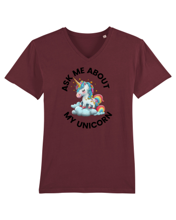 Unicorn Ask Me About My Unicorn , design 1 Burgundy