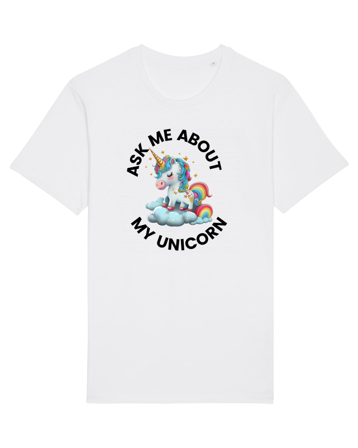 Tricou mânecă scurtă Unisex Rocker White