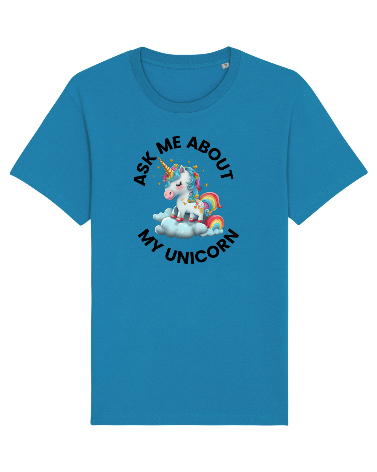 Tricou mânecă scurtă Unisex Rocker Azur