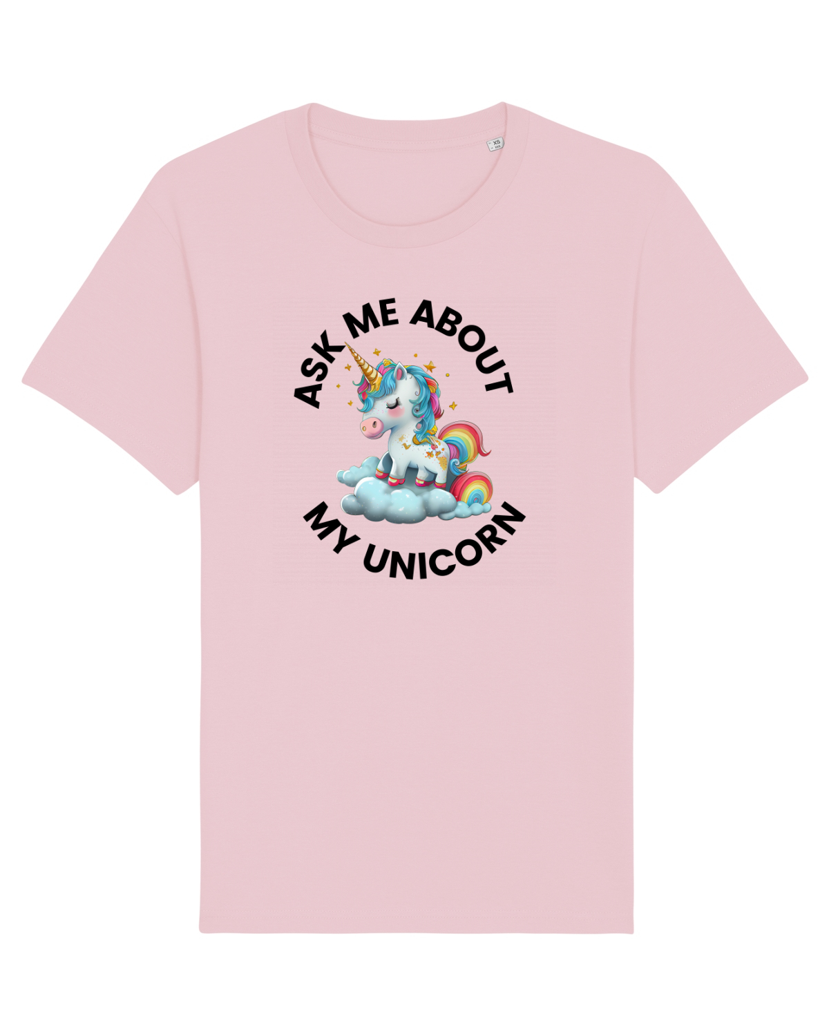 Tricou mânecă scurtă Unisex Rocker Cotton Pink