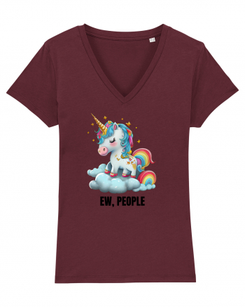 Unicorn Ew, People , design 1 Burgundy