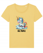 Unicorn Ew, People , design 1 Tricou mânecă scurtă guler larg fitted Damă Expresser