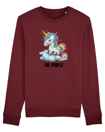 Unicorn Ew, People , design 1 Burgundy