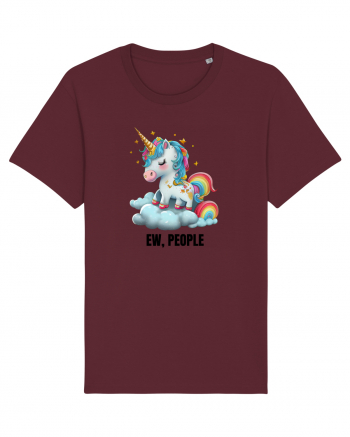 Unicorn Ew, People , design 1 Burgundy